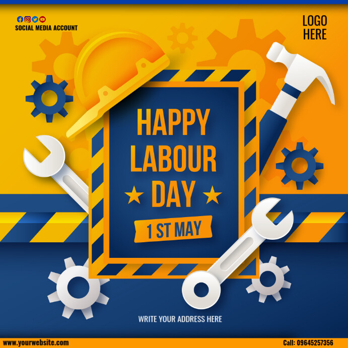 labour day poster Template | PosterMyWall