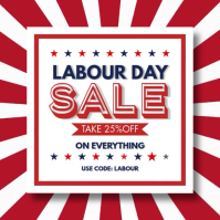 White Labor Day Sale Pos Instagram Template
