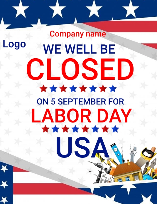 Labour day USA Pamflet (VSA Brief) template