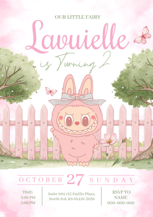 Labubu A4 template