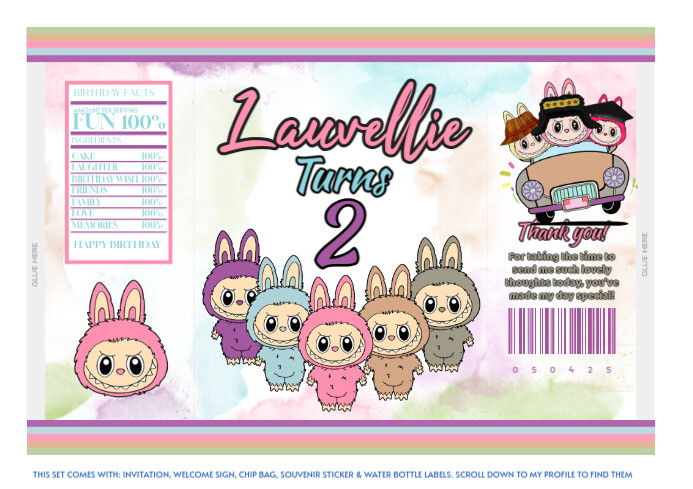 Labubu A4 template