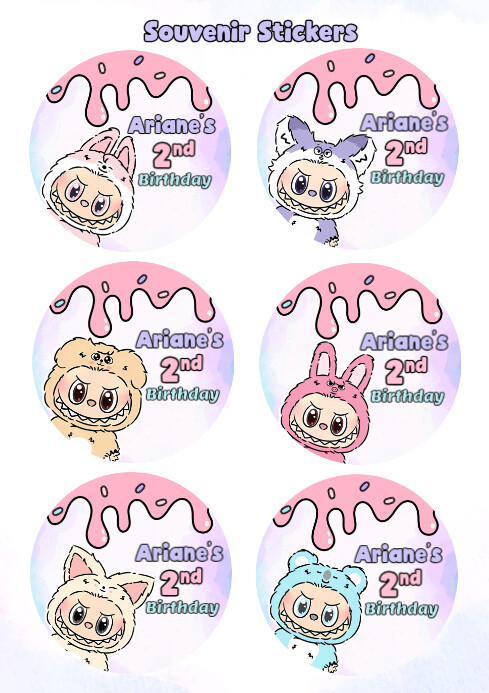 Labubu A4 template