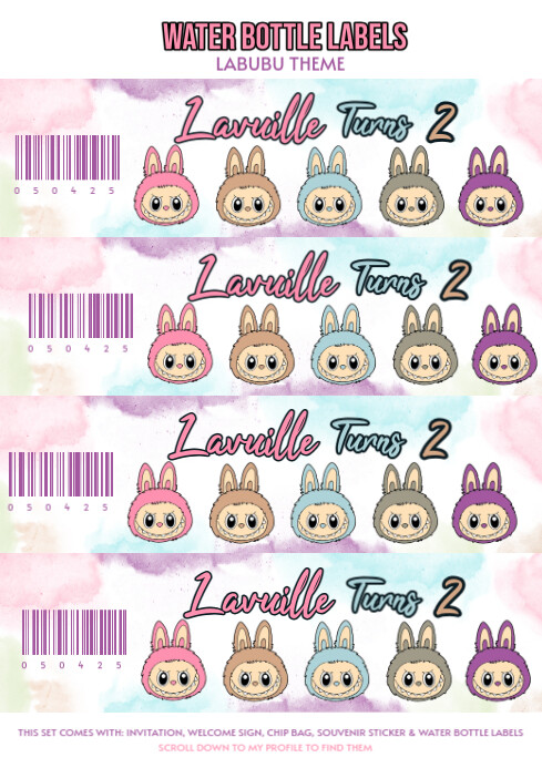 Labubu A4 template