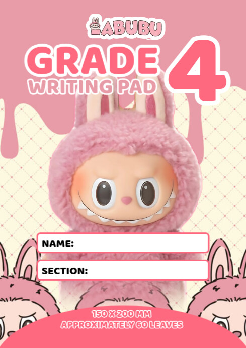 Labubu Grade 4 Writing Pad Template เทมเพลต | PosterMyWall