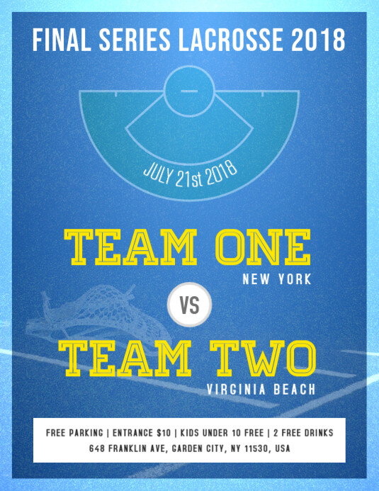 Lacrosse Event Poster Template PosterMyWall