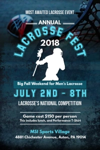 Lacrosse Fest Poster Template Póster