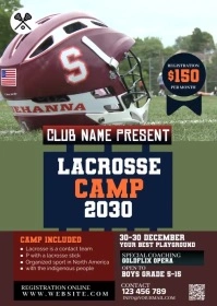 Lacrosse Flyer A6 template