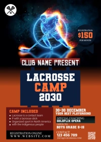 Lacrosse Flyer A6 template