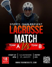 Lacrosse Game Pamflet (Letter AS) template