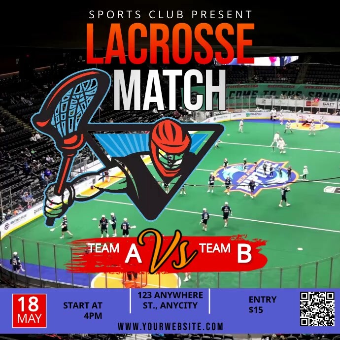 Lacrosse Game Template PosterMyWall