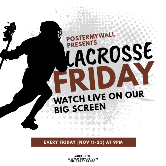 Lacrosse instagram event promo Template PosterMyWall