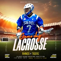 Lacrosse match day flyer template Instagram Post