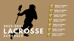 Lacrosse Schedule Template Цифровой дисплей (16 : 9)
