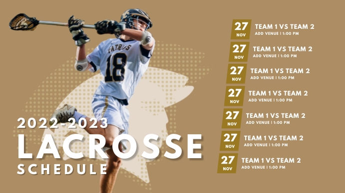 Lacrosse Schedule Template PosterMyWall