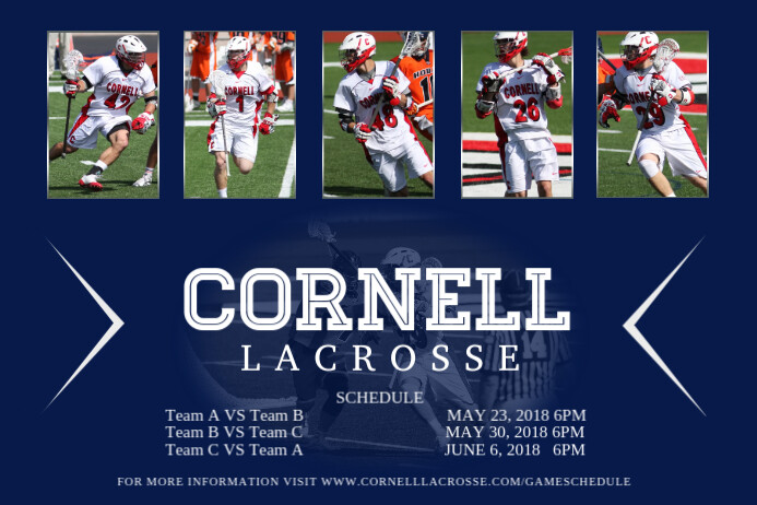 Lacrosse Team Collage Flyer Template Poster