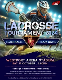 Lacrosse Tournament Ad Flyer Pamflet (Letter AS) template