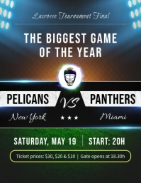 Lacrosse Tournament Event Poster Template Folder (US Letter)