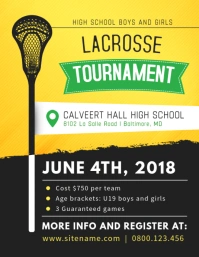 Lacrosse Tournament Poster Template Folheto (US Letter)