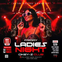 Ladie's Night Club Party Instagram Post Video template