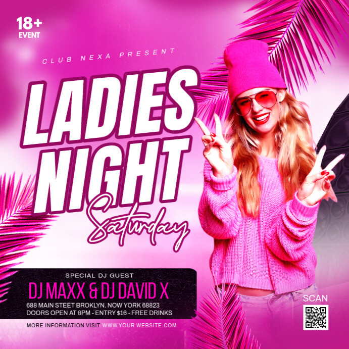 Ladie's Night Party Wpis na Instagrama template