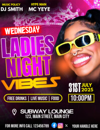 ladie night party Flyer (US Letter) template