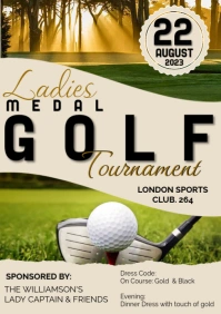 LADIES' GOLF TOURNAMENT FLIER A5 template