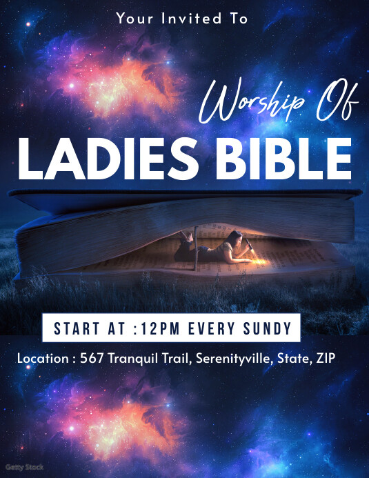 LADIES' BIBLE STUDY POSTER , bible study ,ch Template PosterMyWall