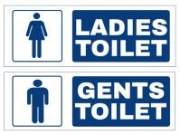 Ladies and Gents sign board for toilet, washroom, restroom template