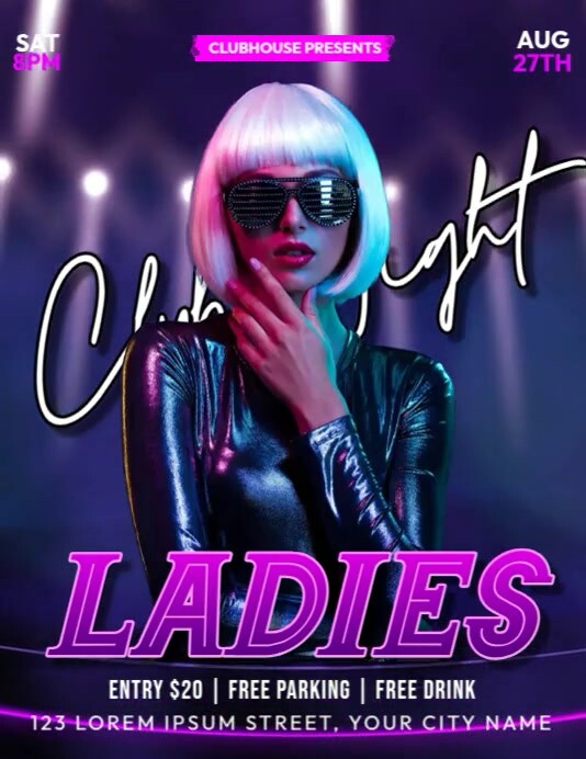 Ladies Club Night Template PosterMyWall