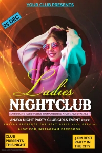 Club Party Poster Ladies Night Out Template | PosterMyWall