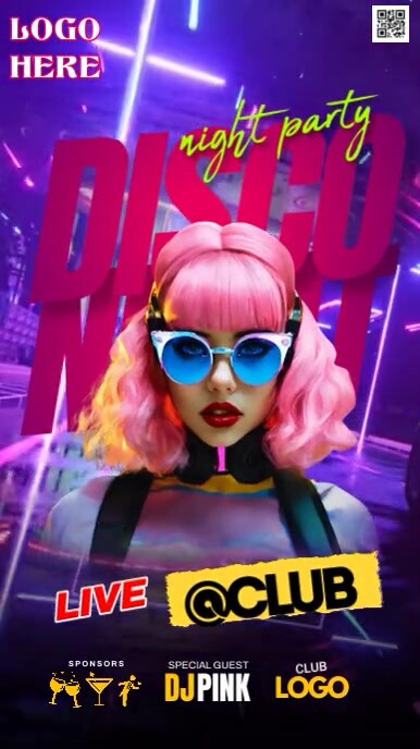 Ladies Disco Party Instagram-verhaal template