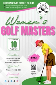 Ladies Golf & Country Sports Day Event Poster โปสเตอร์ template