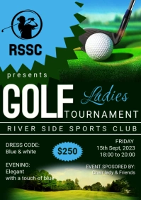 LADIES GOLF TOURNAMENT FLYER A5 template