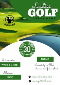 LADIES GOLF TOURNAMENT FLYER A6 template