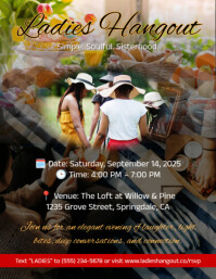 Ladies Hangout Event Flyer template