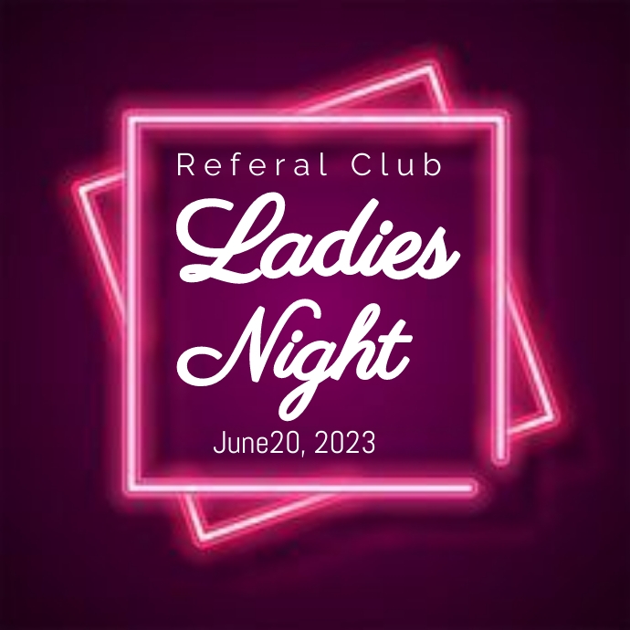 ladies karaoke night party logo ,ladies night template