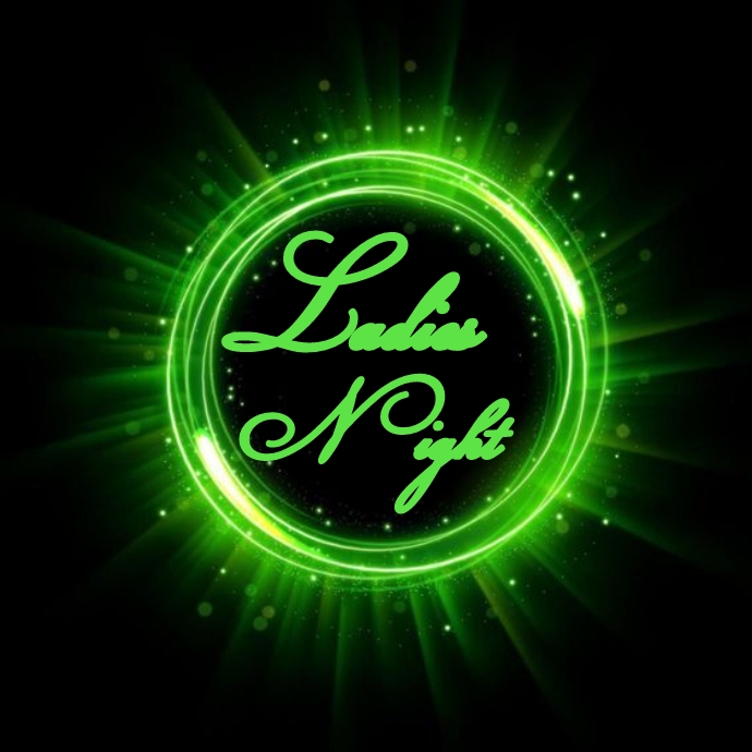 ladies karaoke night party logo ,ladies night template