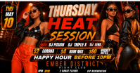 Black Nightclub Event Facebook Shared Image Template