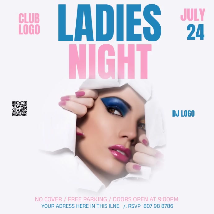LADIES NIGHT (1) Instagram Post template