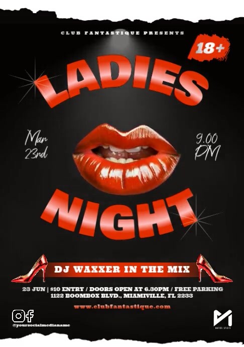 Ladies Night Ad A4 template