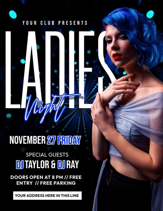 Ladies Night Ads Flyer (US Letter) template