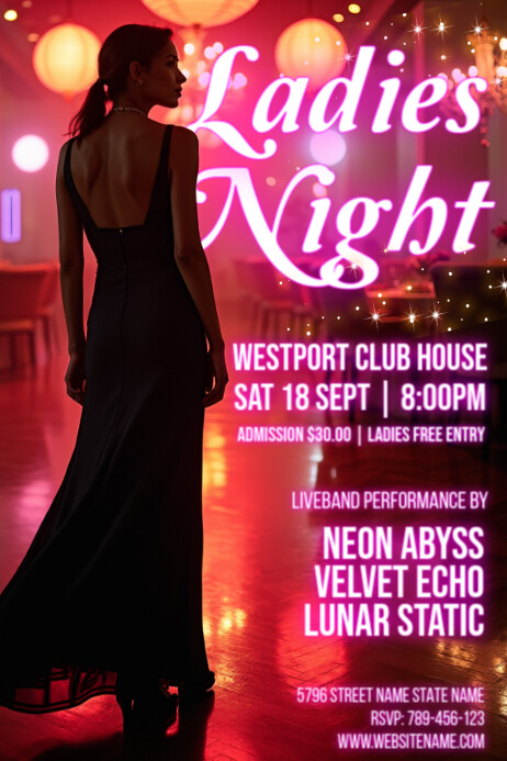 Copy of Ladies Night Bar Club Poster | PosterMyWall