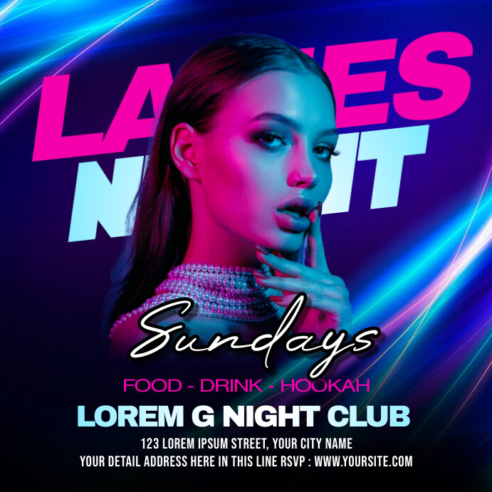 Ladies Night Club Template PosterMyWall