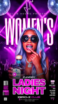 Ladies Night Club Event Instagram Story Video template