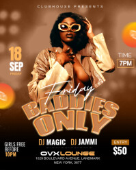 Ladies night club flyer Instagram Portrait template