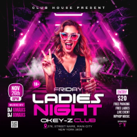 Ladies Night Club Party Instagram Plasing template
