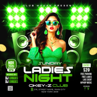 Ladies Night Club Party Post Instagram template