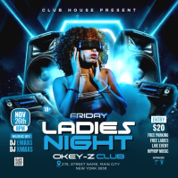 Ladies Night Club Party Instagram Post template