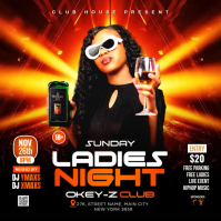 Ladies Night Club Party Instagram Post template