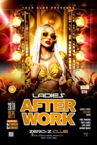 Schwarz Ladies After Work Event Poster Template